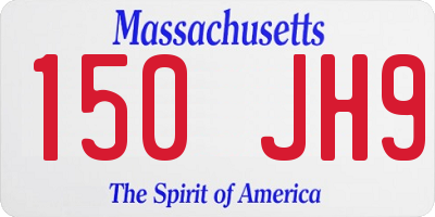 MA license plate 150JH9