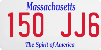 MA license plate 150JJ6