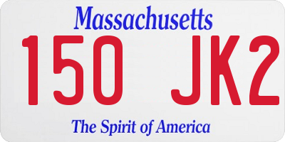 MA license plate 150JK2