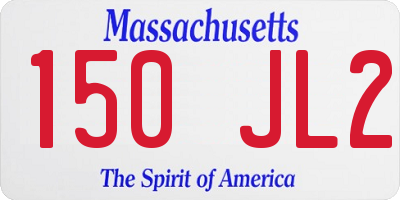 MA license plate 150JL2