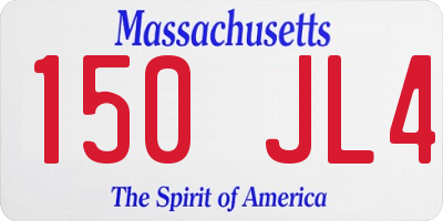 MA license plate 150JL4