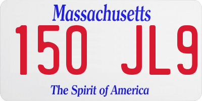 MA license plate 150JL9