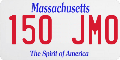 MA license plate 150JM0