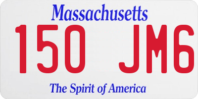 MA license plate 150JM6