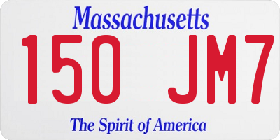 MA license plate 150JM7