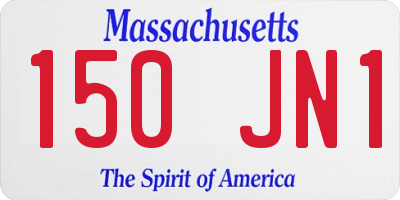 MA license plate 150JN1