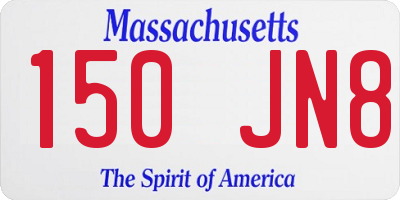 MA license plate 150JN8