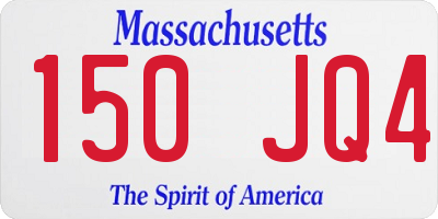 MA license plate 150JQ4