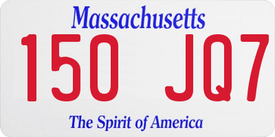 MA license plate 150JQ7