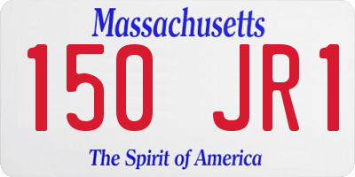 MA license plate 150JR1