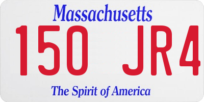 MA license plate 150JR4