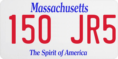 MA license plate 150JR5