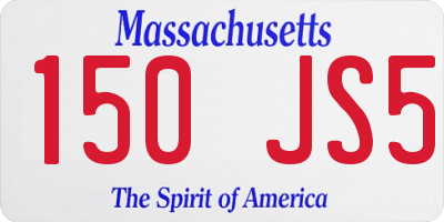 MA license plate 150JS5