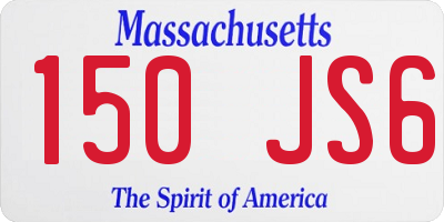 MA license plate 150JS6