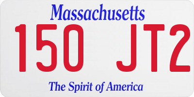 MA license plate 150JT2