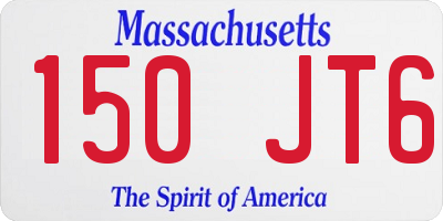 MA license plate 150JT6
