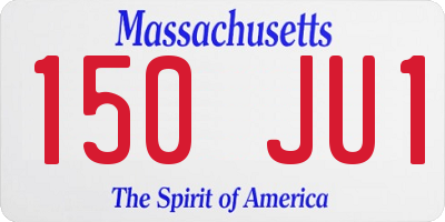 MA license plate 150JU1
