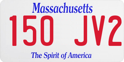 MA license plate 150JV2