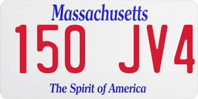 MA license plate 150JV4