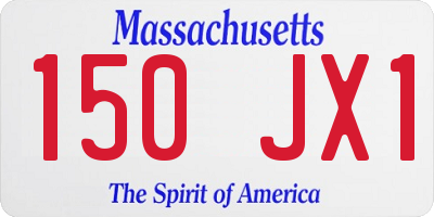 MA license plate 150JX1
