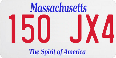 MA license plate 150JX4