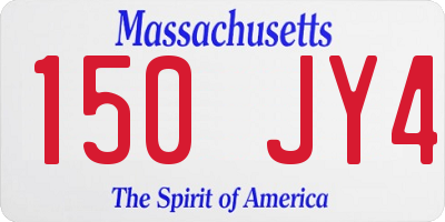 MA license plate 150JY4