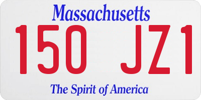 MA license plate 150JZ1