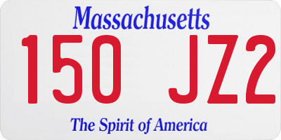 MA license plate 150JZ2