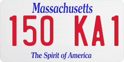 MA license plate 150KA1