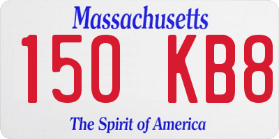 MA license plate 150KB8
