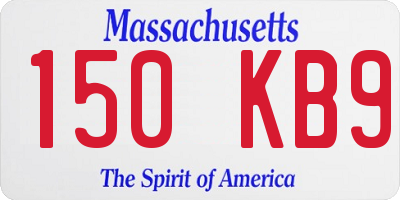 MA license plate 150KB9