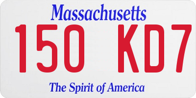 MA license plate 150KD7