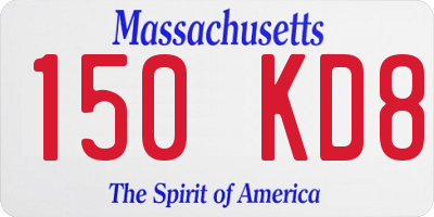 MA license plate 150KD8