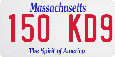 MA license plate 150KD9