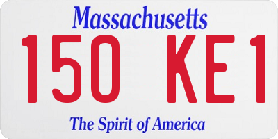 MA license plate 150KE1