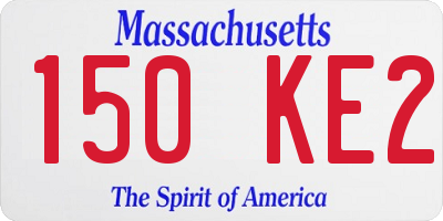 MA license plate 150KE2