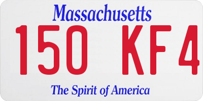 MA license plate 150KF4