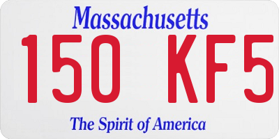 MA license plate 150KF5