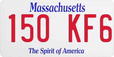 MA license plate 150KF6