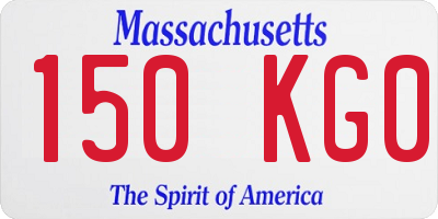 MA license plate 150KG0