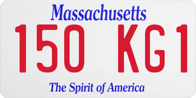 MA license plate 150KG1