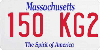 MA license plate 150KG2