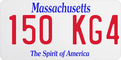 MA license plate 150KG4