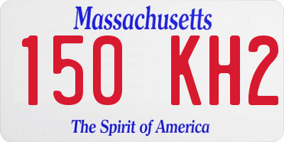 MA license plate 150KH2