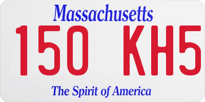 MA license plate 150KH5