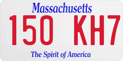 MA license plate 150KH7