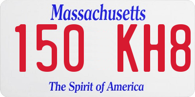 MA license plate 150KH8