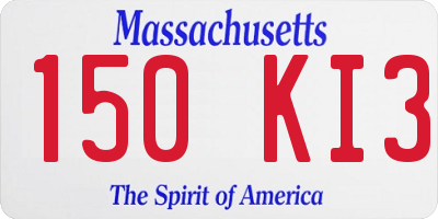 MA license plate 150KI3