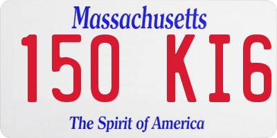 MA license plate 150KI6