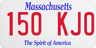 MA license plate 150KJ0